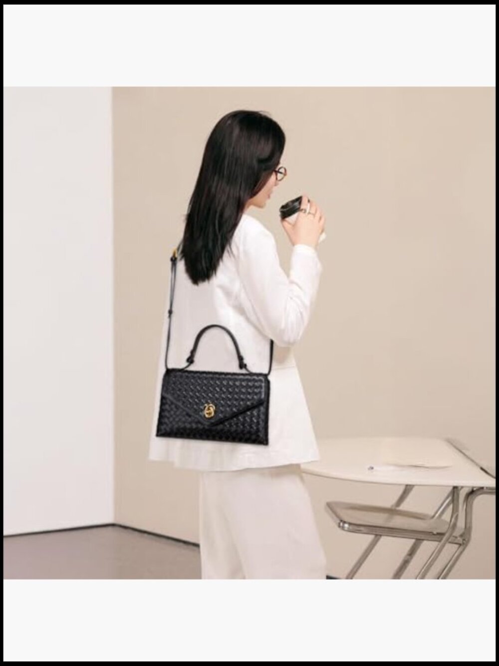 Woven Crossbody Satchel Bag Trendy Braided Top Handle Shoulder Purse Summer - Picture 6 of 7